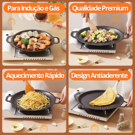 Grilux - Panela Coreana Revestimento Antiaderente Premium  - Entrega Grátis